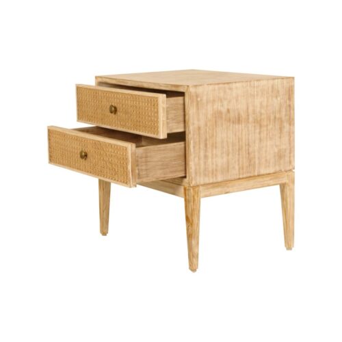 Cane Back Poster Bed Side Table