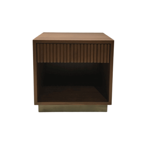 Fluted Bed Side Table