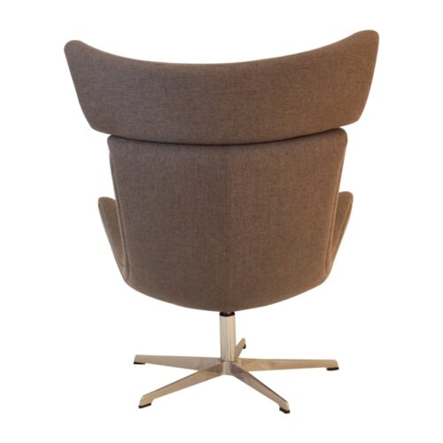 Kaban Chair With Ottoman In Metal Base