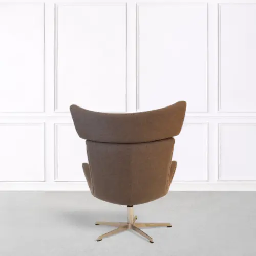 Kaban Chair With Ottoman In Metal Base