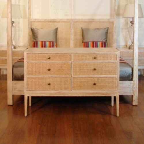 Cane Back Chest Of Drawer