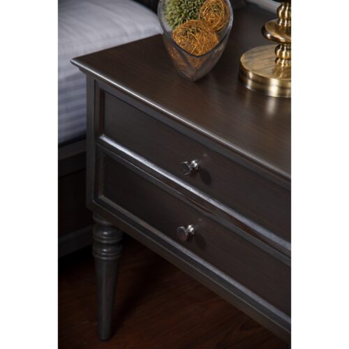 Gray Poster Bed Side Table